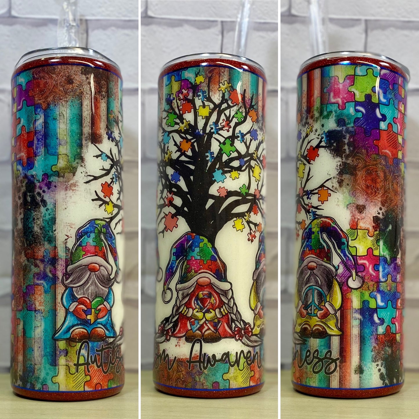 Autism Support.         Ready to Ship 20oz Stainless Steel Tumbler